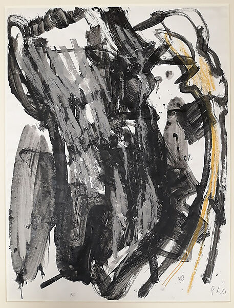 Untitled, Per Kirkeby (Danish, Copenhagen 1938–2018 Copenhagen), Lithographic tusche and oil pastel on paper 