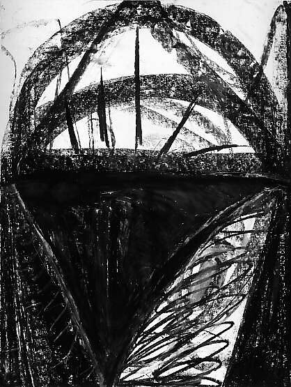 Untitled, Melissa Meyer (American, born New York, 1946), Oil stick on paper 
