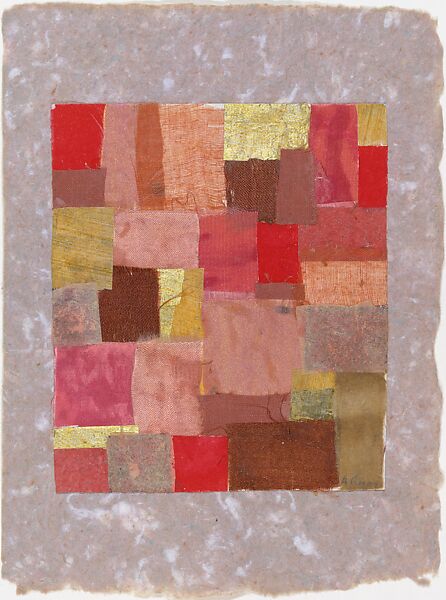 Number 587, Anne Ryan (American, Hoboken, New Jersey 1889–1954 Morristown, New Jersey), Cut and pasted fabrics, papers, and gold foil on paper, mounted on Howell paper 
