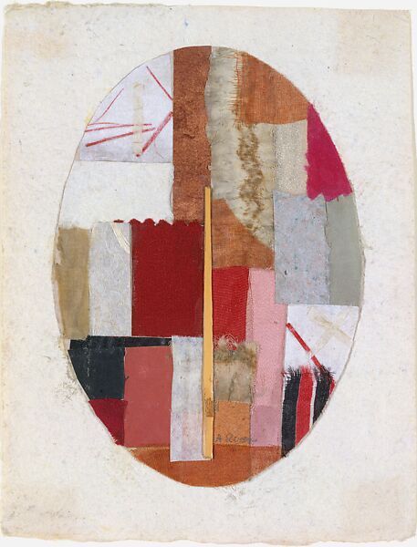 Number 57, Anne Ryan (American, Hoboken, New Jersey 1889–1954 Morristown, New Jersey), Cut and pasted fabrics, papers, and bamboo on paper, mounted on handmade paper 