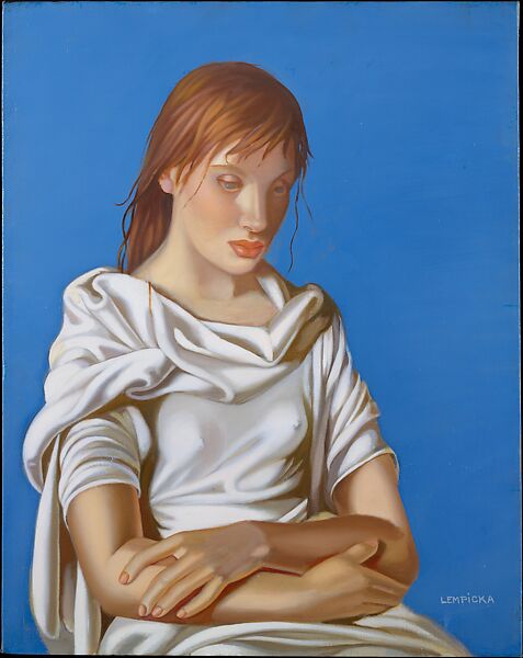 Woman with Arms Crossed, Tamara de Lempicka (American (born Poland) Warsaw 1898–1980 Cuernavaca, Mexico), Oil on canvas 