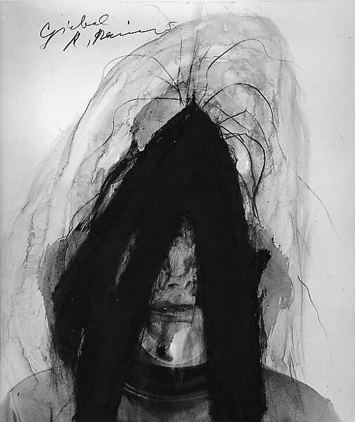 Untitled, Arnulf Rainer (Austrian, born Baden, 1929), Watercolor, oil paint and charcoal on photograph 