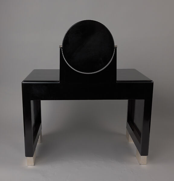 "Chinoise" Dressing Table, Emile-Jacques Ruhlmann (French, Paris 1879–1933 Paris), Lacquered wood, silver-plated bronze, and mirror