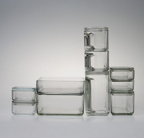 "Kubus" Stacking Containers, Vereinigte Lausitzer Glaswerke, Glass 