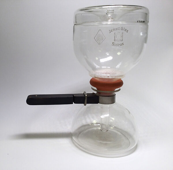 "Sintrax" Coffeepot, Gerhard Marcks (German, Berlin 1889–1981 Burgbrohl), Glass, rubber, wood, and metal 