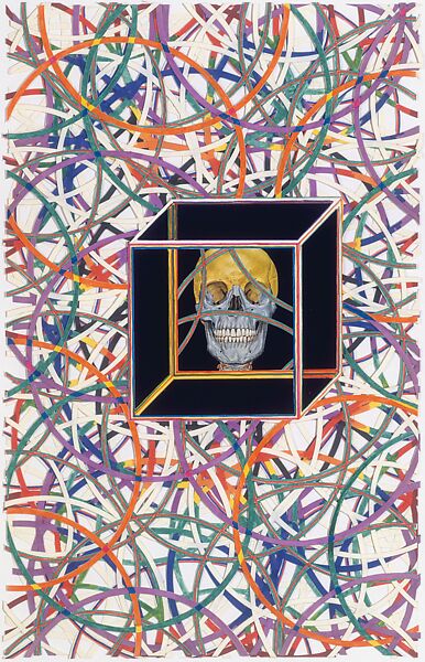 Untitled, 1970, Lucas Samaras (American (born Greece), Kastoria 1936–2024 New York), Colored marker, graphite, matte black paint, and collage of cut paper, printed paper, and cut silver gelatin photographs on cut paper 