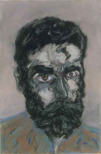 Untitled, # 33, Lucas Samaras (American (born Greece), Kastoria 1936–2024 New York), Pastel on black paper 