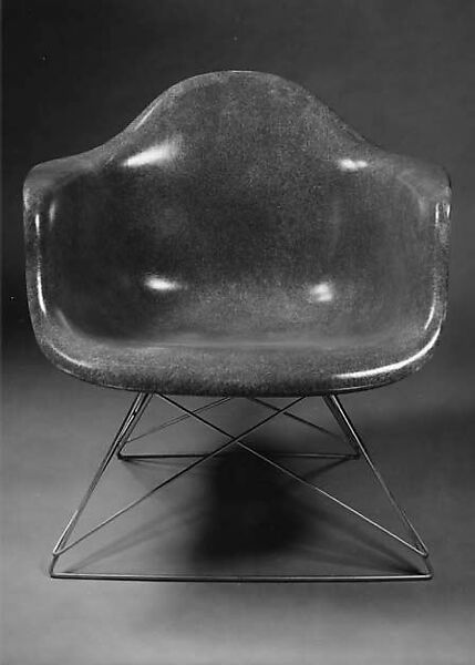 "LAR" Armchair, Charles Eames (American, St. Louis, Missouri 1907–1978 St. Louis, Missouri), Fiberglass-reinforced polyester, zinc-plated steel 