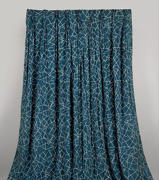"Shooting Stars" Curtain, Marianne Strengell (American (born Finland), Helsinki 1909–1998 Wellfleet, Massachusetts), Rayon with cotton lining 