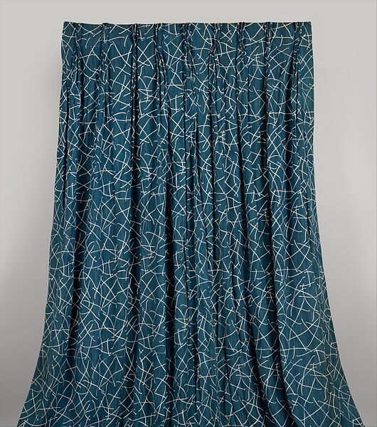 "Shooting Stars" Curtain, Marianne Strengell (American (born Finland), Helsinki 1909–1998 Wellfleet, Massachusetts), Rayon with cotton lining 