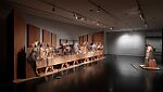 Self-Portrait Looking at The Last Supper, Marisol (American (born France), Paris 1930–2016 New York), Wood, plywood, stone, plaster, aluminum, dye, charcoal