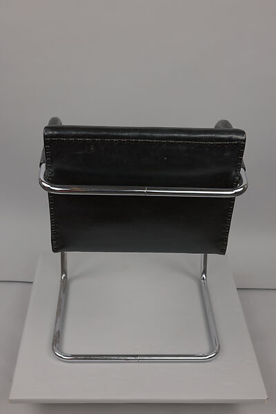 "BRNO" Armchair, Ludwig Mies van der Rohe (American (born Germany), Aachen 1886–1969 Chicago, Illinois), Chromed steel and bicast leather