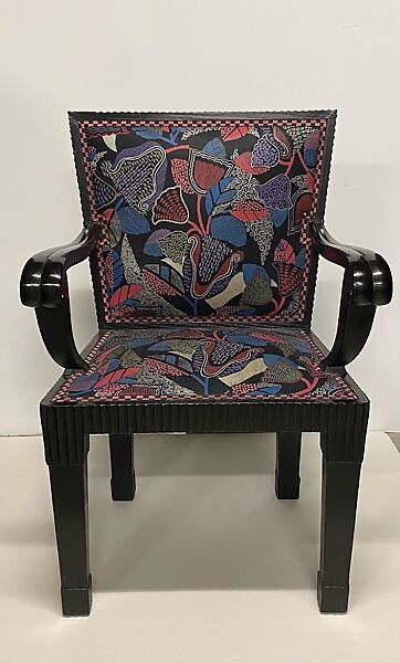 Armchair, Josef Hoffmann (Austrian, Pirnitz 1870–1956 Vienna), Oak, modern upholstery 