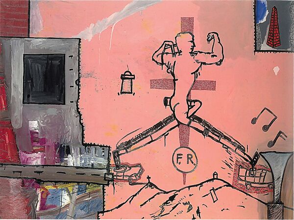 Friendships Road - Crucifixion, Gareth Sansom (Australian, born 1939), Oil on canvas 