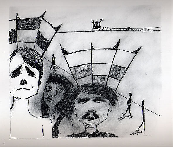 Untitled, Charles Blackman (Australian, Sydney 1928–2018 Sydney), Charcoal on paper 