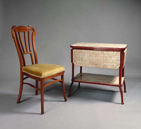 Side chair, Victor Horta (Belgian, Ghent 1861–1947 Brussels), Mahogany 