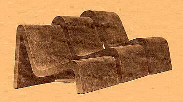 "Contour" Chair, Frank Gehry (American (born Canada), born 1929), Corrugated cardboard, Masonite