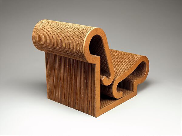 "Contour" Chair, Frank Gehry (American (born Canada), born 1929), Corrugated cardboard, Masonite