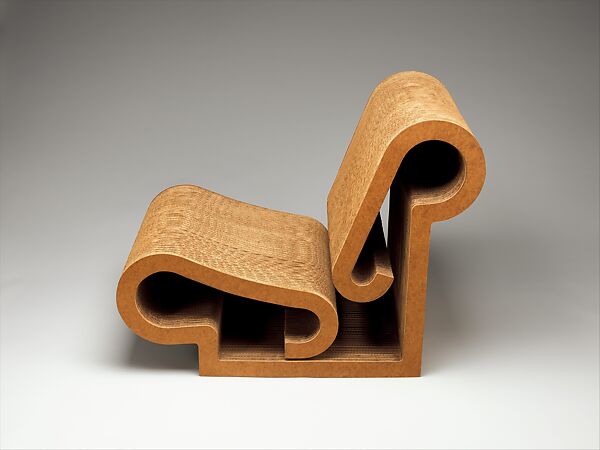 "Contour" Chair, Frank Gehry (American (born Canada), born 1929), Corrugated cardboard, Masonite