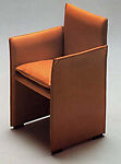 "Break" Armchair, Mario Bellini (Italian, born Milan, 1935), Steel frame, polyurethane foam,upholstery with leather trim 