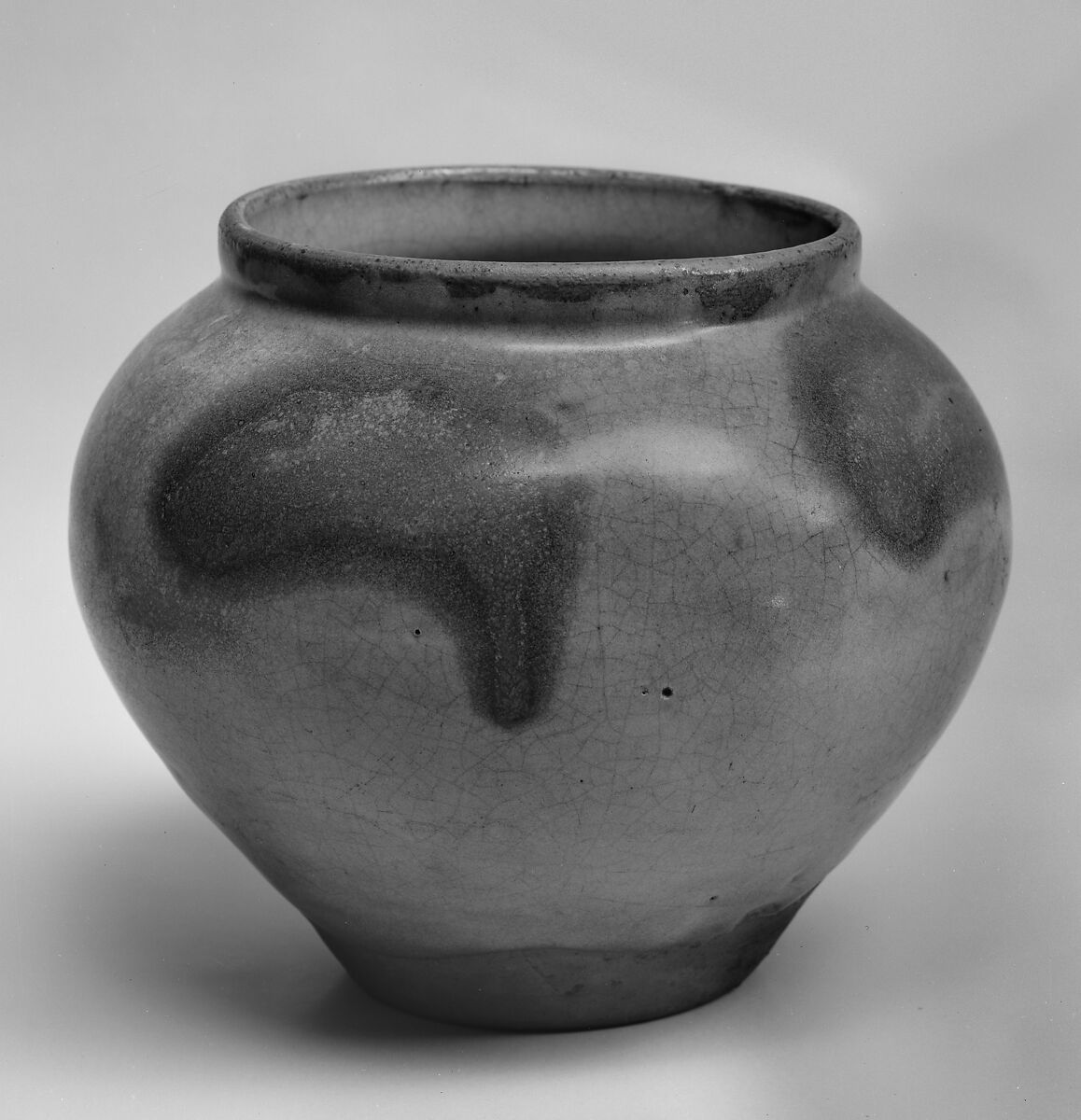 Jar, Stoneware with glue glaze and purple splash, China