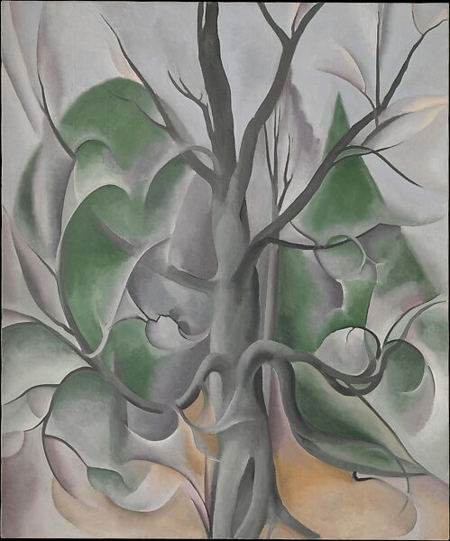Grey Tree, Lake George, Georgia O&#39;Keeffe (American, Sun Prairie, Wisconsin 1887–1986 Santa Fe, New Mexico), Oil on canvas 