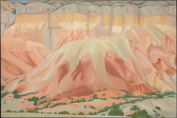 Red and Yellow Cliffs, Georgia O&#39;Keeffe (American, Sun Prairie, Wisconsin 1887–1986 Santa Fe, New Mexico), Oil on canvas 