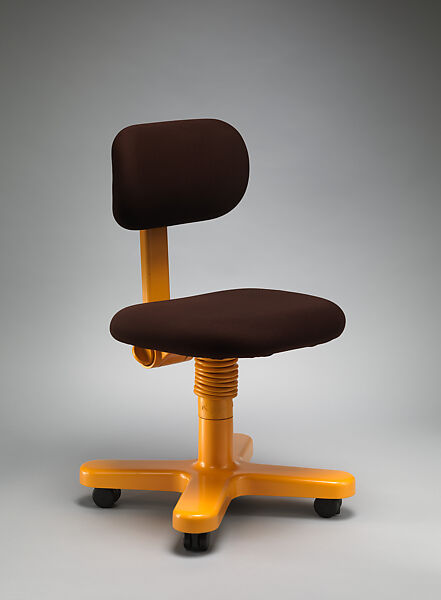 Side Chair "Synthesis 45" Office Furniture System, Ettore Sottsass (Italian (born Austria), Innsbruck 1917–2007 Milan), Aluminum, steel, plastic, synthetic foam, synthetic fabric 