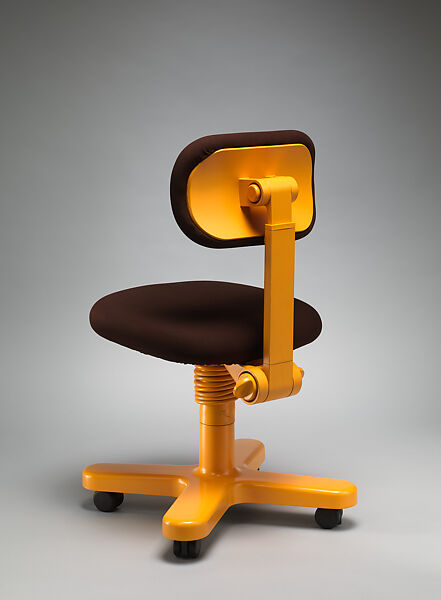 Side Chair "Synthesis 45" Office Furniture System, Ettore Sottsass (Italian (born Austria), Innsbruck 1917–2007 Milan), Aluminum, steel, plastic, synthetic foam, synthetic fabric