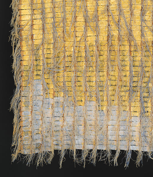 Alquimia 13 (Alchemy 13), Olga de Amaral (Colombian, born Bogotá, 1932), Linen, rice paper, gesso, indigo red and gold leaf
