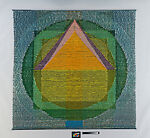 Glastonbury Tor / The Squared Circle, Helena Hernmarck (Swedish, born Stockholm, 1941), Cotton, rayon, wool, synthetic yarns, perforated plastic
