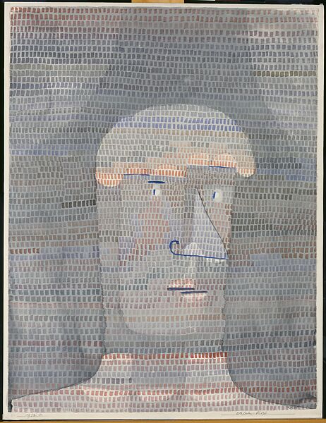 Athlete's Head, Paul Klee (German (born Switzerland), Münchenbuchsee 1879–1940 Muralto-Locarno), Watercolor, gouache, and graphite on paper mounted on cardboard 