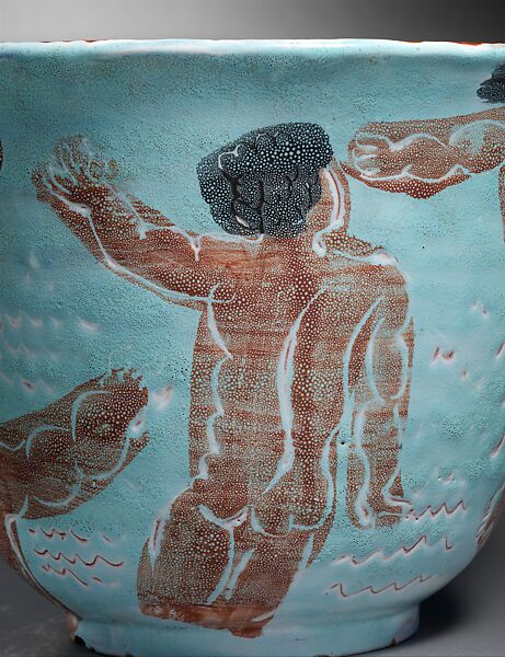 Five Swimmers, Raoul Dufy (French, Le Havre 1877–1953 Forcalquier), Earthenware