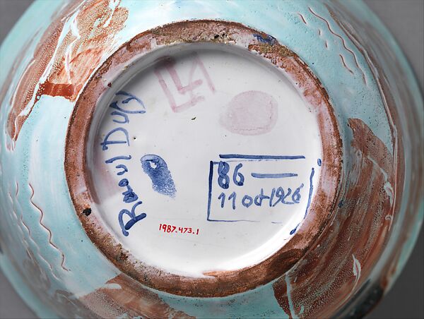 Five Swimmers, Raoul Dufy (French, Le Havre 1877–1953 Forcalquier), Earthenware