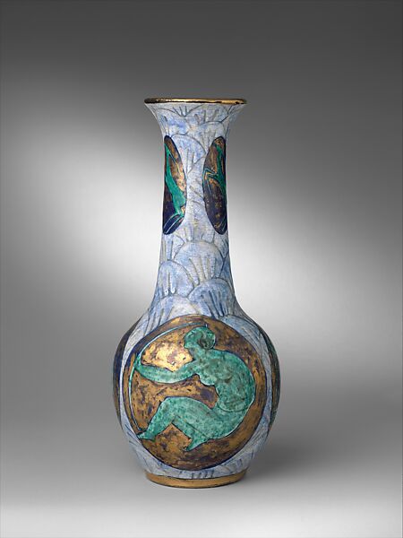 Vase, Edouard Cazaux (French, 1889–1974), Glazed earthenware 