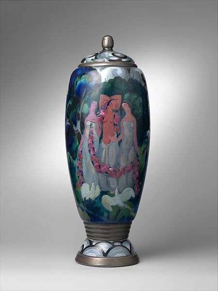 Lidded Vase, René Crevel (French, Paris 1900–1935 Paris), Glazed porcelain 
