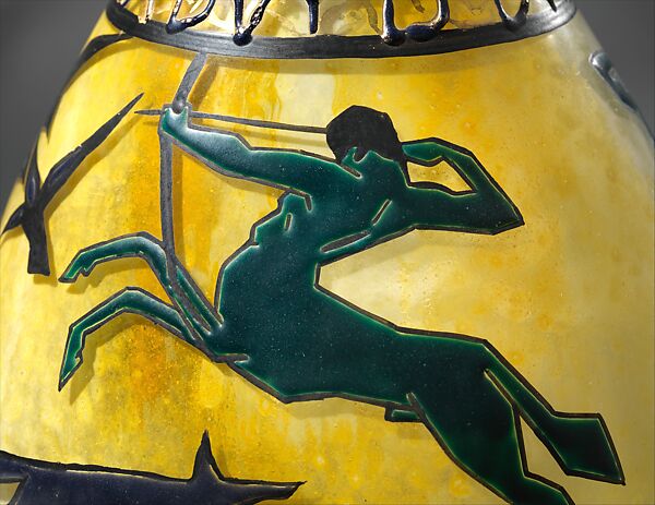 Vase, Marcel Goupy (French, 1886–1980), Glass, gold