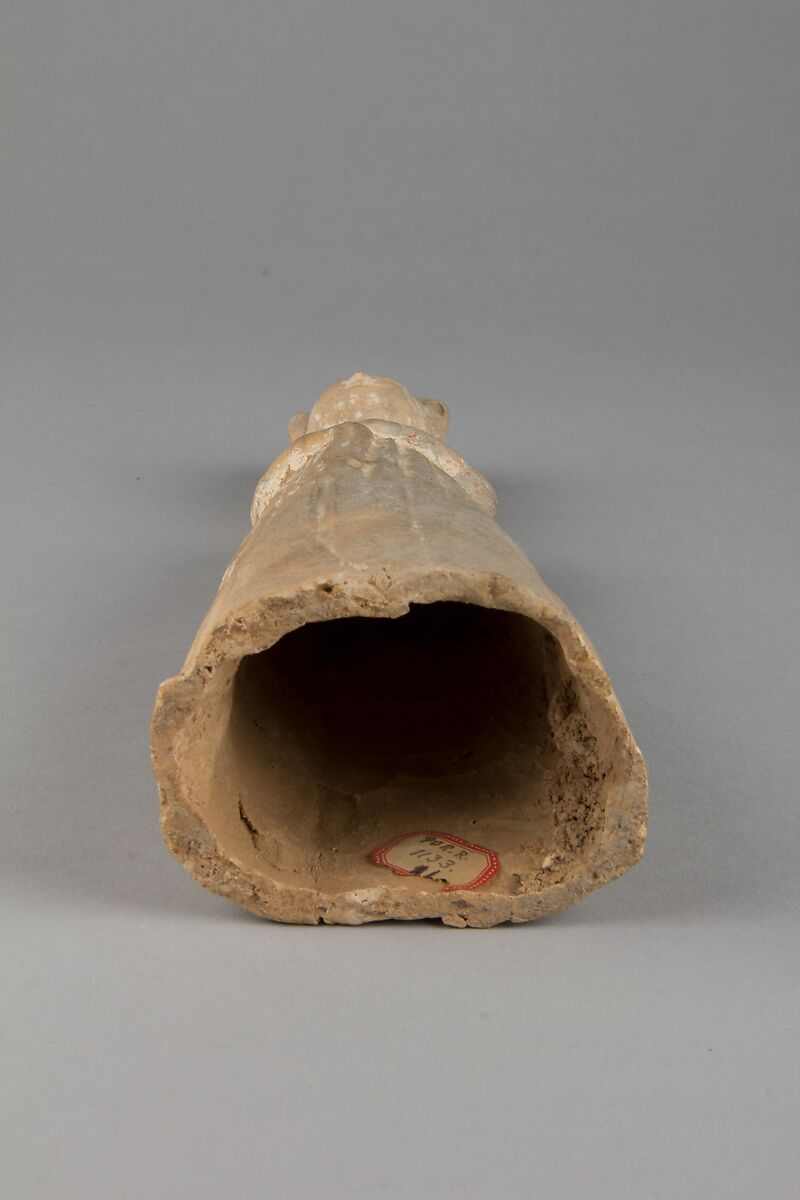 Figure of a standing woman, Earthenware with pigments, China