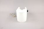 "Gherpe" Lamp, Superstudio (Italian, founded Florence, active 1966–1986), white poly(methyl methacrilate) (PMMA), phenol-formaldehyde (Bakelite) knob and plated metal