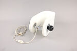 "Gherpe" Lamp, Superstudio (Italian, founded Florence, active 1966–1986), white poly(methyl methacrilate) (PMMA), phenol-formaldehyde (Bakelite) knob and plated metal