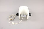 "Gherpe" Lamp, Superstudio (Italian, founded Florence, active 1966–1986), white poly(methyl methacrilate) (PMMA), phenol-formaldehyde (Bakelite) knob and plated metal