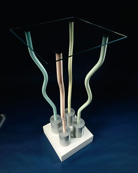 "The Structures Tremble", Ettore Sottsass (Italian (born Austria), Innsbruck 1917–2007 Milan), Plastic laminate, composition board, painted steel, rubber, glass