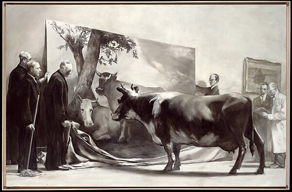 The Innocent Eye Test, Mark Tansey (American, born San Jose, California, 1949), Oil on canvas 