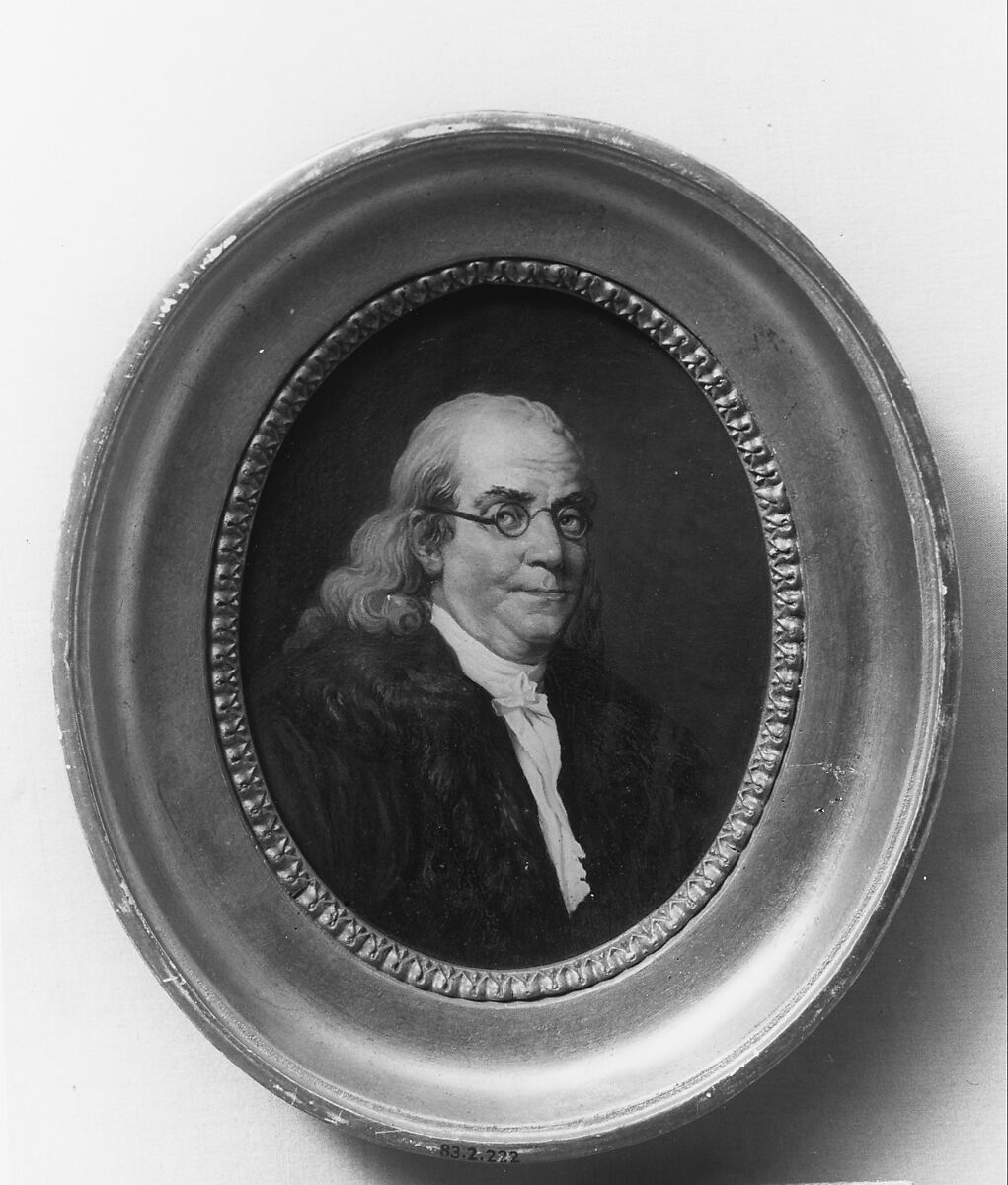 Portrait of Benjamin Franklin, Possibly after H. Sanford (1783–1822), Panel 