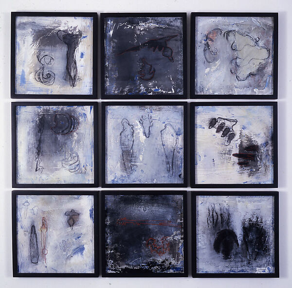Lifeline Drawing Series, Number 23, Susan Laufer (American, born Tuckahoe, New York, 1950), Charcoal, conté crayon vinyl plaster and acrylic on paper 