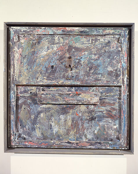 Triptych, Yuri Kuper (British, born Moscow, 1940), Oil, wood, glass, pen nibs, and ceramic plate on canvas