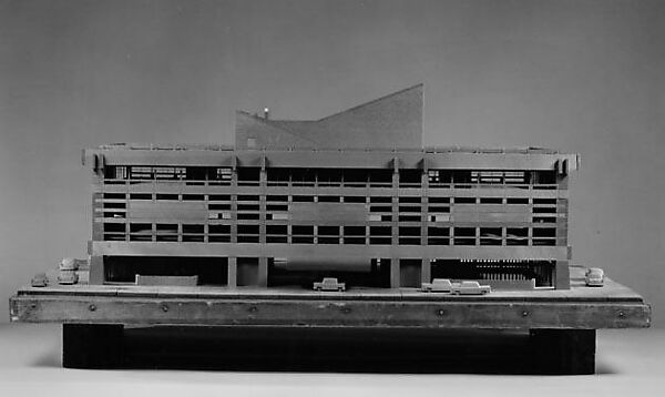 Kurashiki City Hall Model, Kenzo Tange (Japanese, Osaka 1913–2005 Tokyo), Hoo no ki wood (magnolia hypoleuca), Poly(methyl methacrylate) (PMMA)