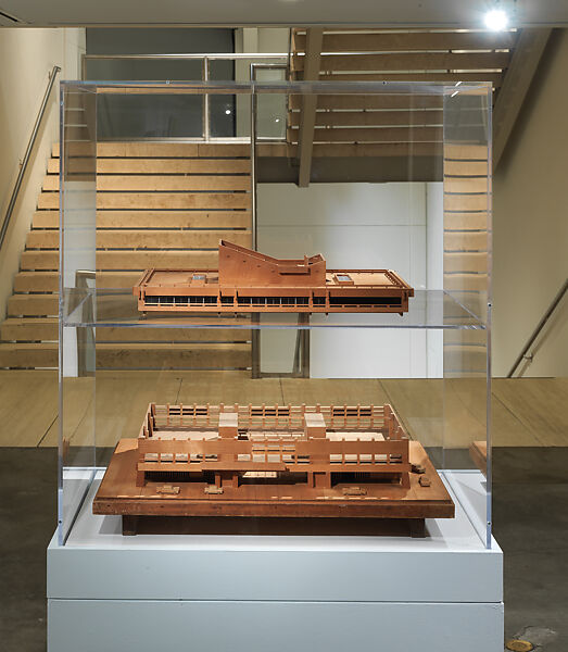 Kurashiki City Hall Model, Kenzo Tange (Japanese, Osaka 1913–2005 Tokyo), Hoo no ki wood (magnolia hypoleuca), Poly(methyl methacrylate) (PMMA)