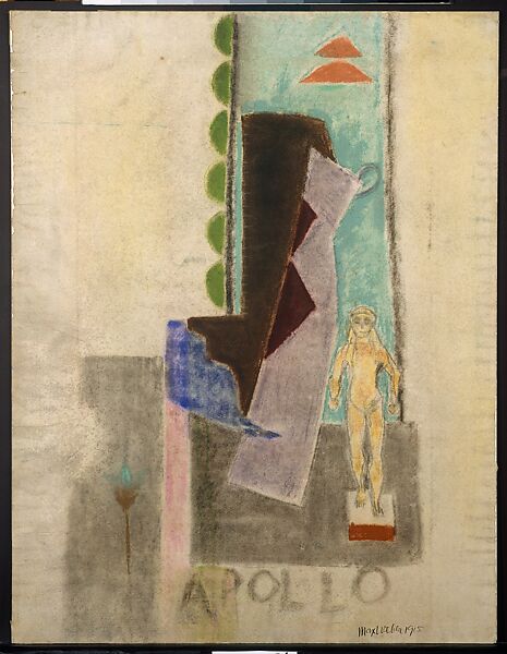 The Apollo in Matisse's Studio, Max Weber (American (born Russia), Bialystok 1881–1961 Great Neck, New York), Charcoal and pastel on paper 