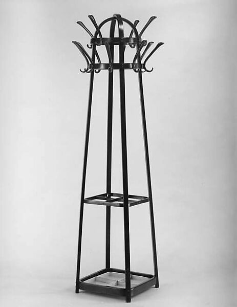 Coat stand with drip pan, Unknown Designer, Bentwood, beech 